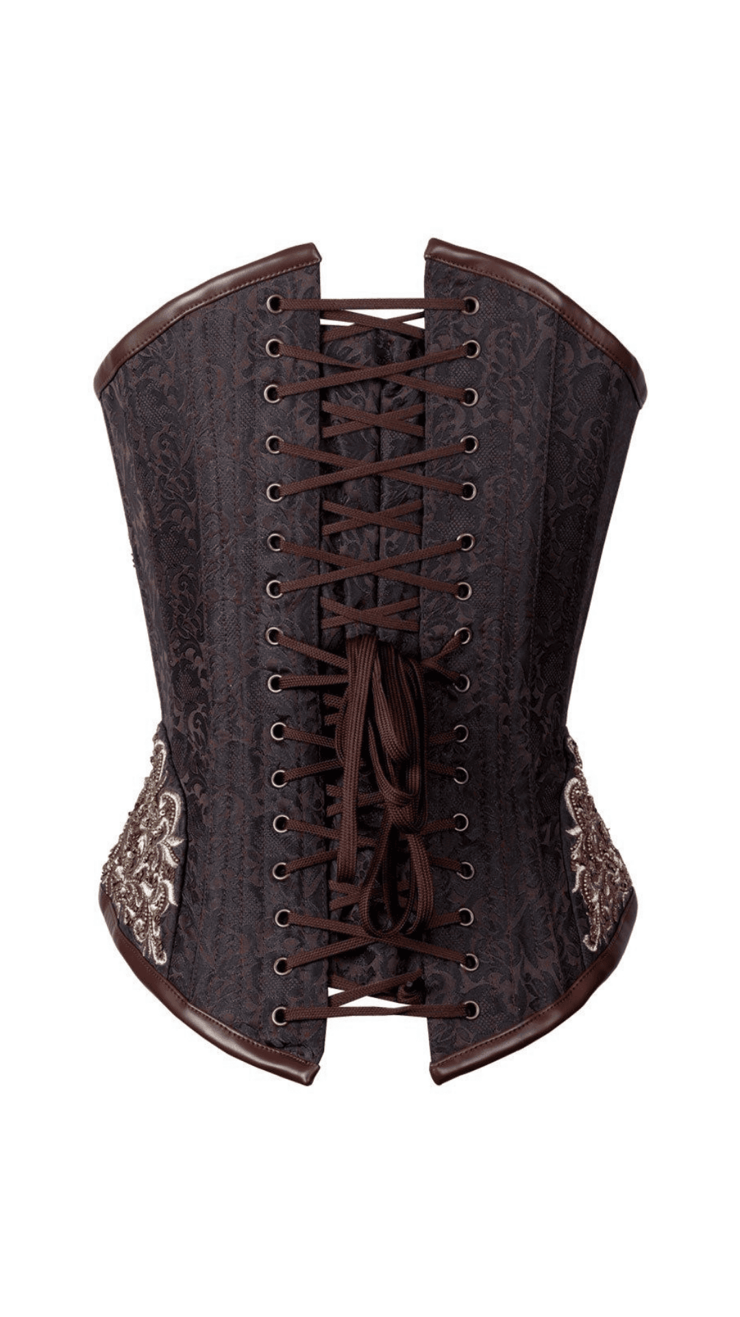 Naughty Kitten Clothing Shaylee Embroidered Chain Corset Rear View