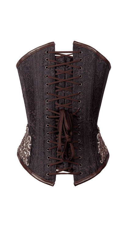 Naughty Kitten Clothing Shaylee Embroidered Chain Corset Rear View