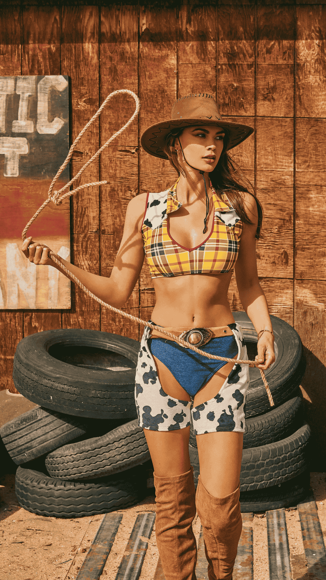 Naughty Kitten Clothing Sheriff Cutie Costume Front View Halloween Costume