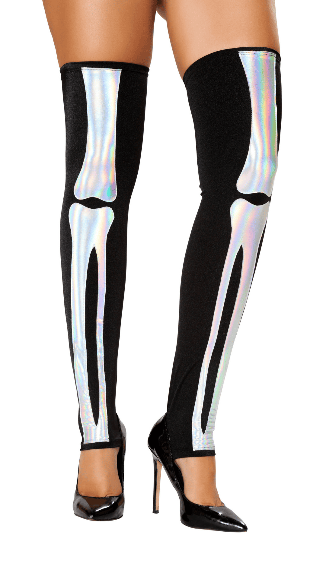 Naughty Kitten Clothing Accessories Skeleton Leggings Front View Costume Accessories