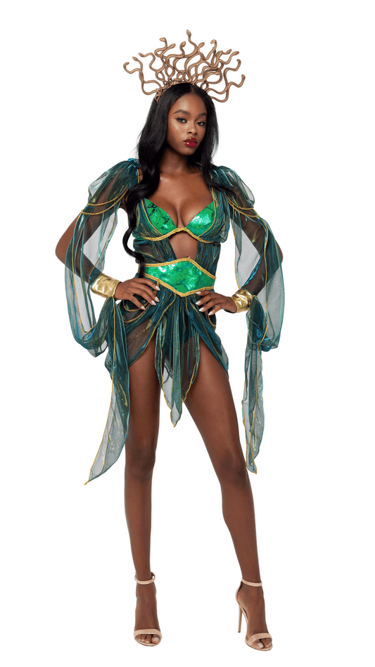 Naughty Kitten Clothing Sultry Medusa Costume Front View Halloween Costume