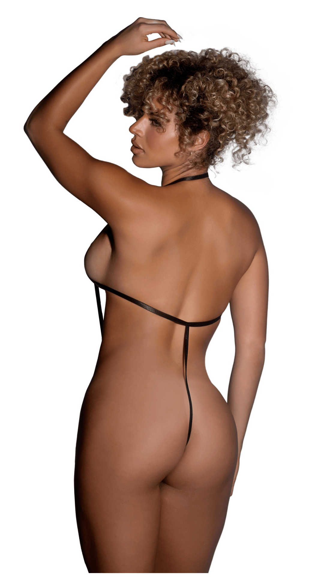 Naughty Kitten Clothing Sultry Sparkle Bunny Sling Rear View Women's Playboy Lingerie