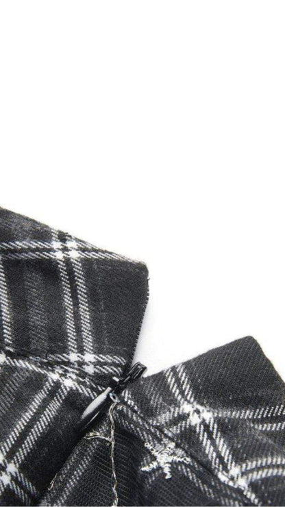 Naughty Kitten Clothing  Tartan & Starr Punk Skirt  Close Up View Gothic Alternative Women's fashion