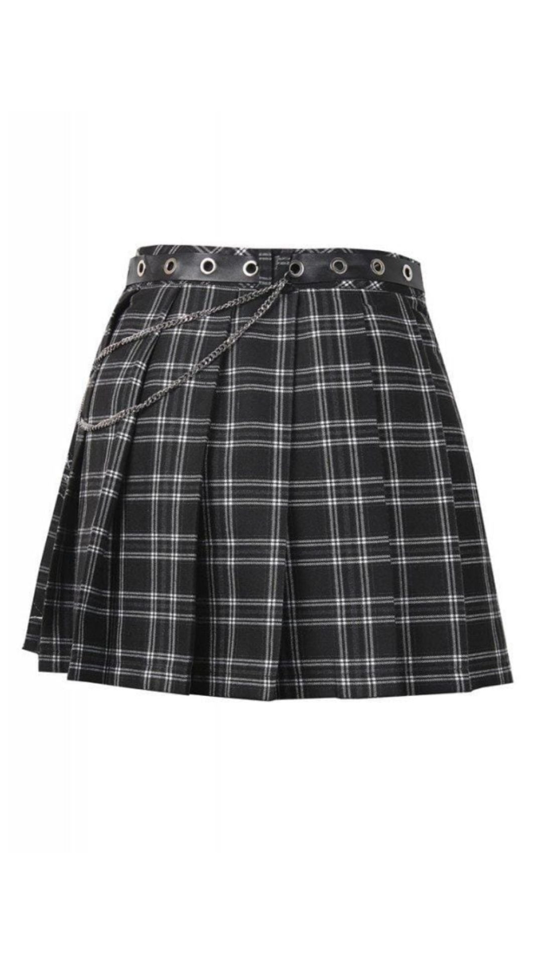 Naughty Kitten Clothing  Tartan & Starr Punk Skirt  Rear View Gothic Alternative Women's fashion