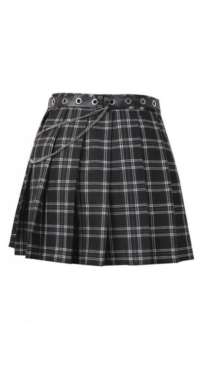 Naughty Kitten Clothing  Tartan & Starr Punk Skirt  Rear View Gothic Alternative Women's fashion