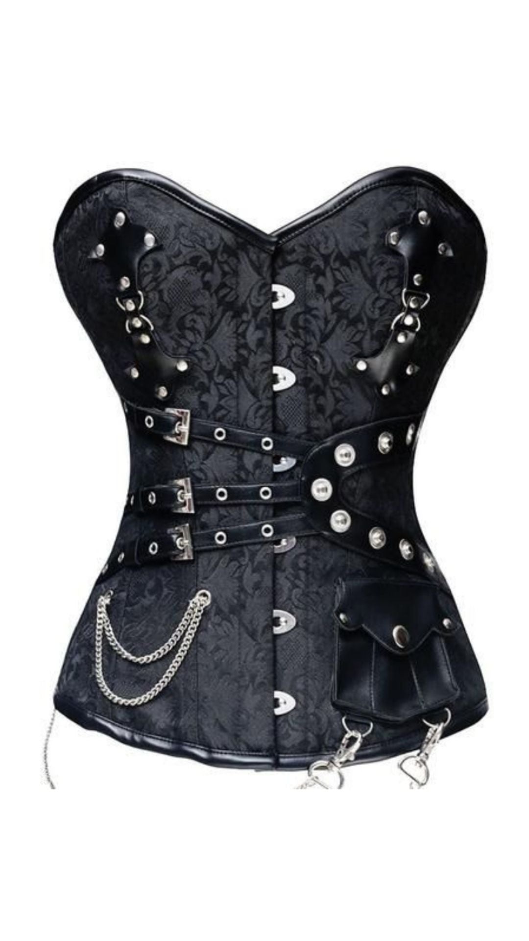Naughty Kitten Tempest Brocade Premium Corset Front View