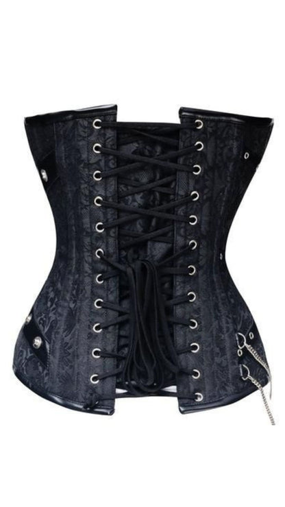 Naughty Kitten Tempest Brocade Premium Corset Rear View