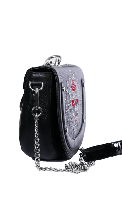 Naughty Kitten Clothing The Bone Collector Bag Side View Gothic Alternative Fashion Accessories