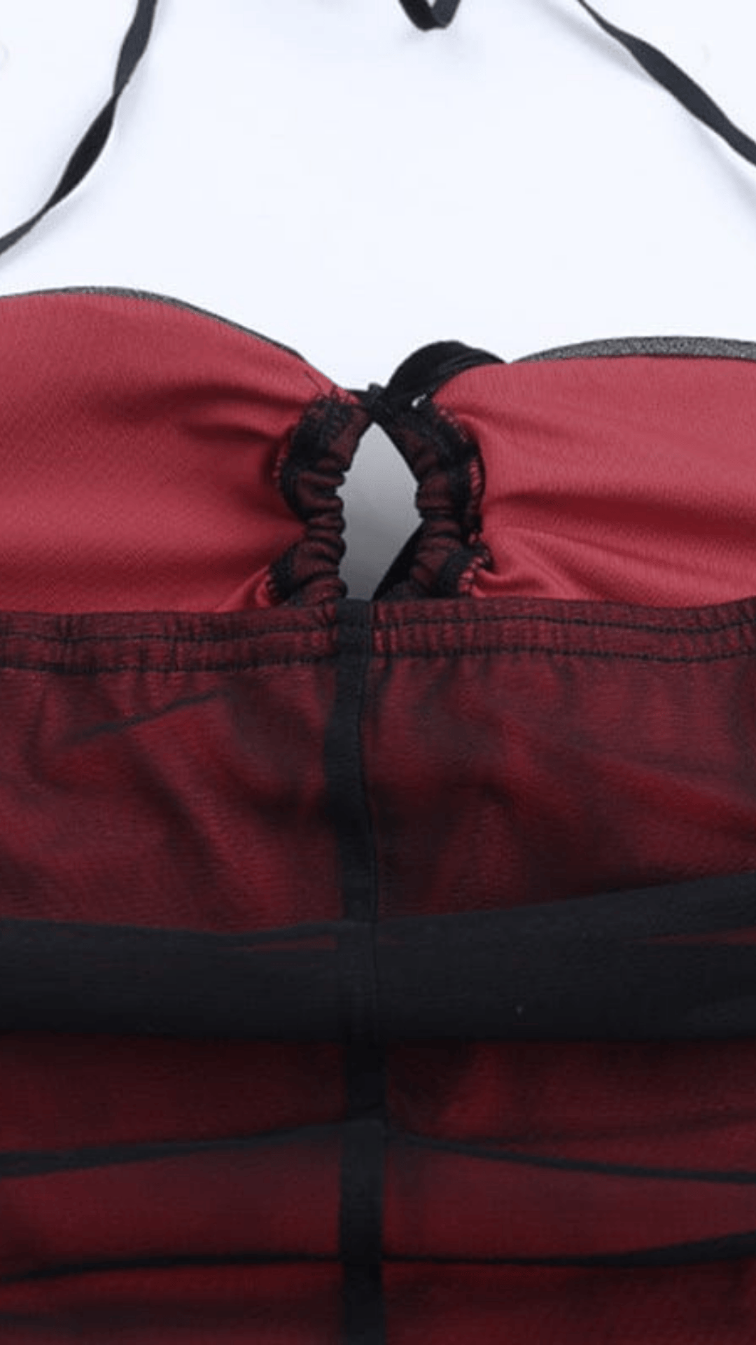 Naughty Kitten Clothing Crimson Obsession Dress Close Up View Alternative Gothic Women's Dress