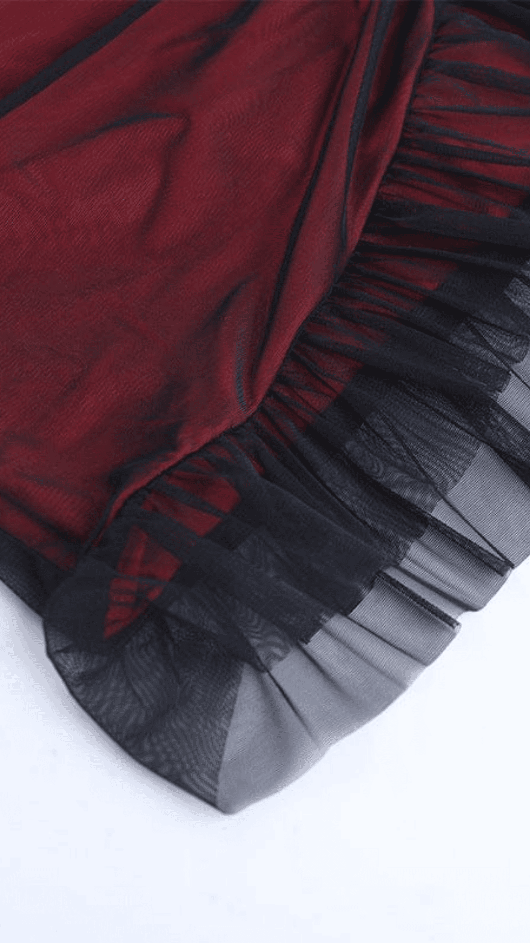 Naughty Kitten Clothing Crimson Obsession Dress Close Up View Alternative Gothic Women's Dress