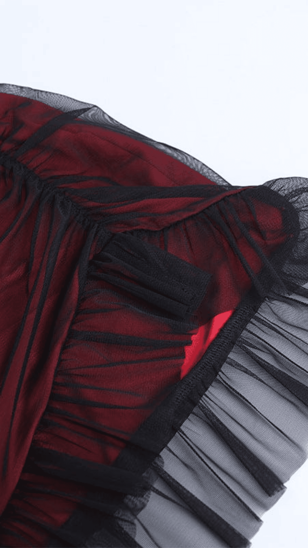 Naughty Kitten Clothing Crimson Obsession Dress Close Up View Alternative Gothic Women's Dress