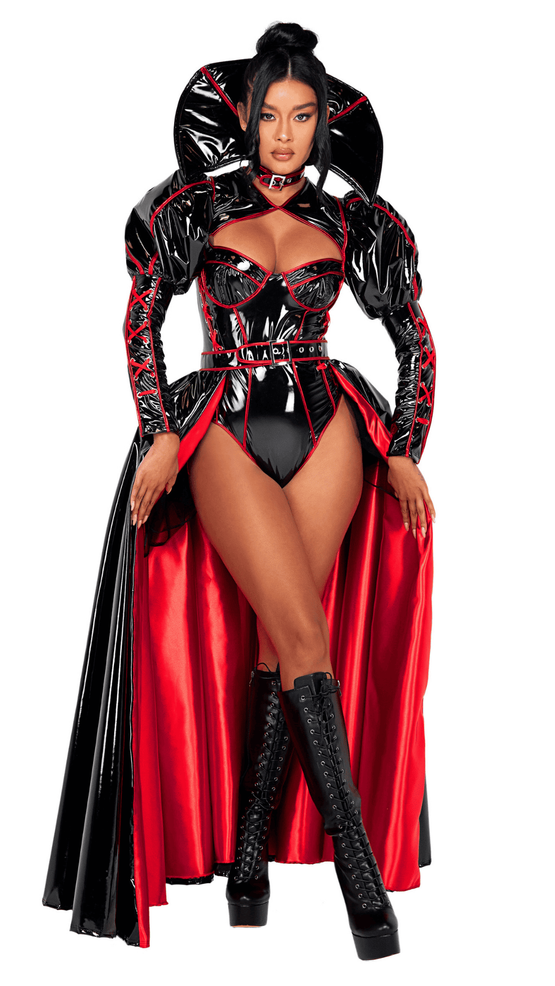 Naughty Kitten Clothing Underworld Evil Queen Costume Front View Model Halloween Costume