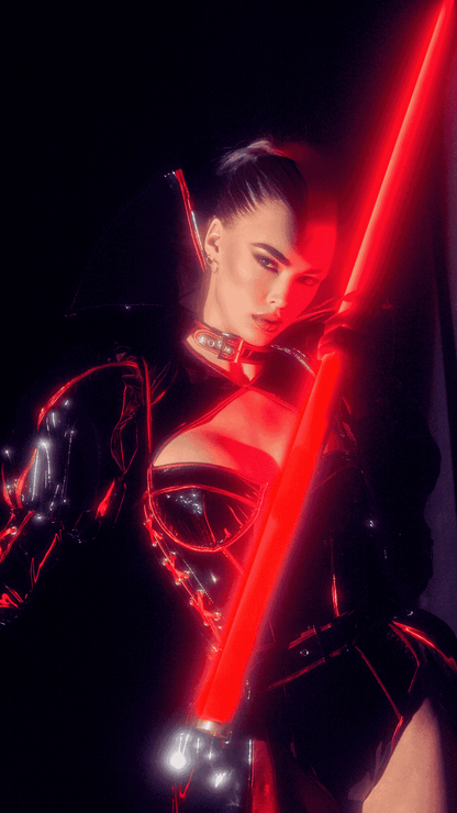 Naughty Kitten Clothing Underworld Evil Queen Costume Front View Model Halloween Costume