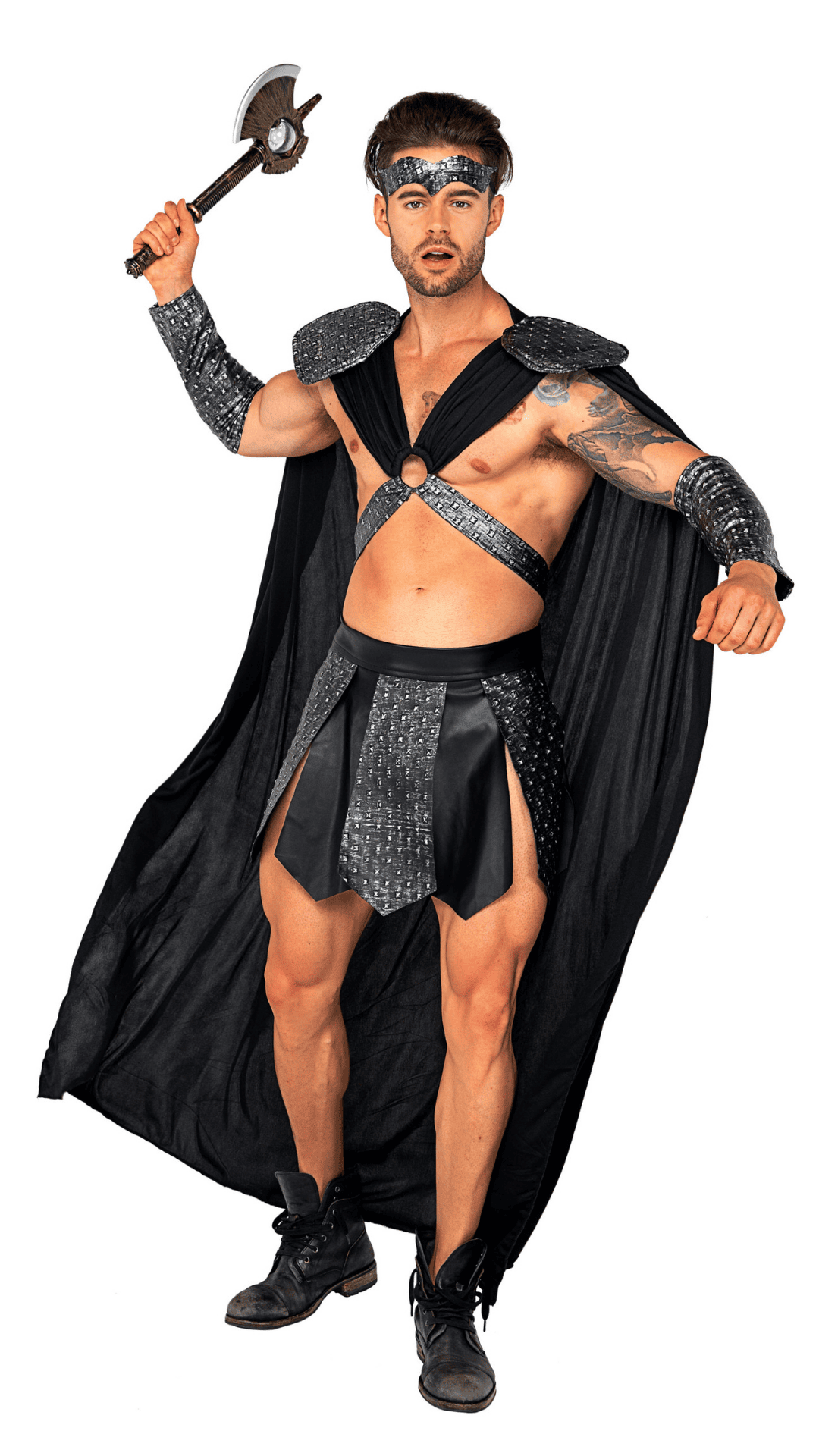Naughty Kitten Clothing Valiant Gladiator Costume Front View Halloween Couple lCostume