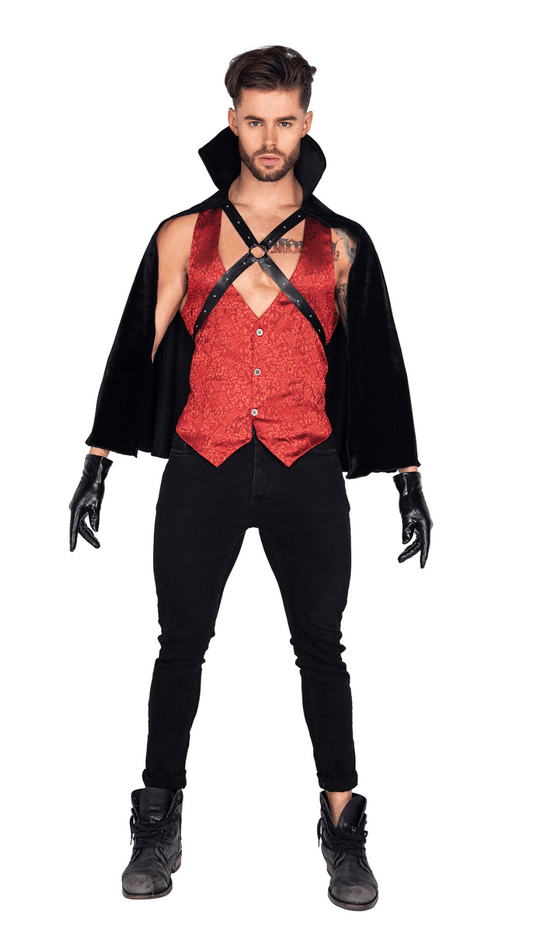 Naughty Kitten Clothing Vampire’s Seduction Costume Front View Men's Halloween Costume