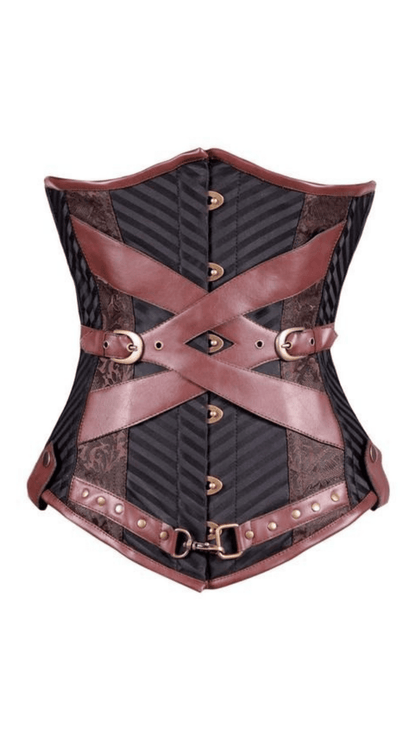 Naughty Kitten Clothing Vera Steampunk Underbust Corset Front View