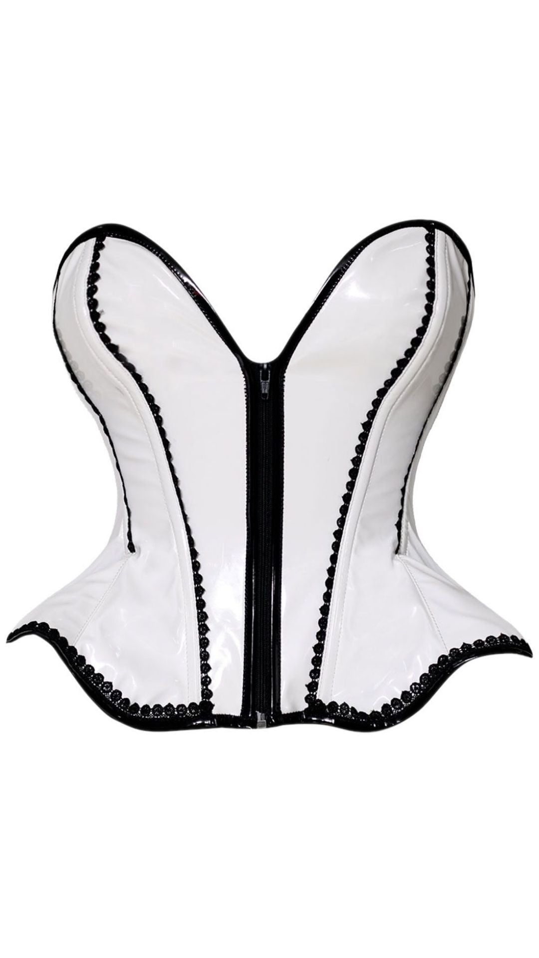 Naughty Kitten Veronica PVC Contour Corset Front View