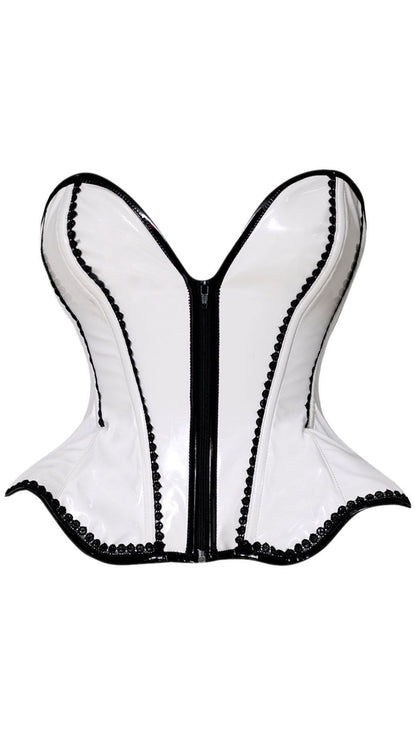 Naughty Kitten Veronica PVC Contour Corset Front View