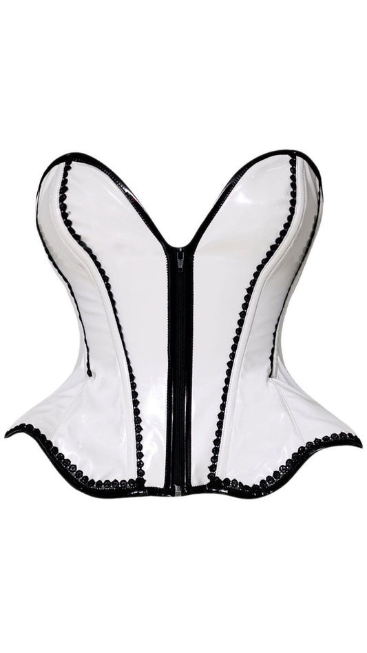 Naughty Kitten Veronica PVC Contour Corset Front View