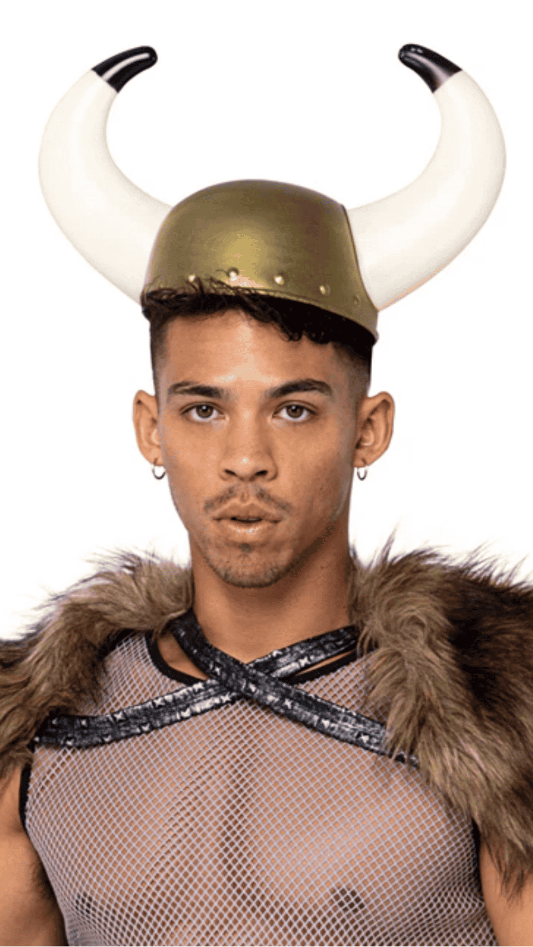 Naughty Kitten Clothing Viking Hat Front View Halloween Costume Accessories
