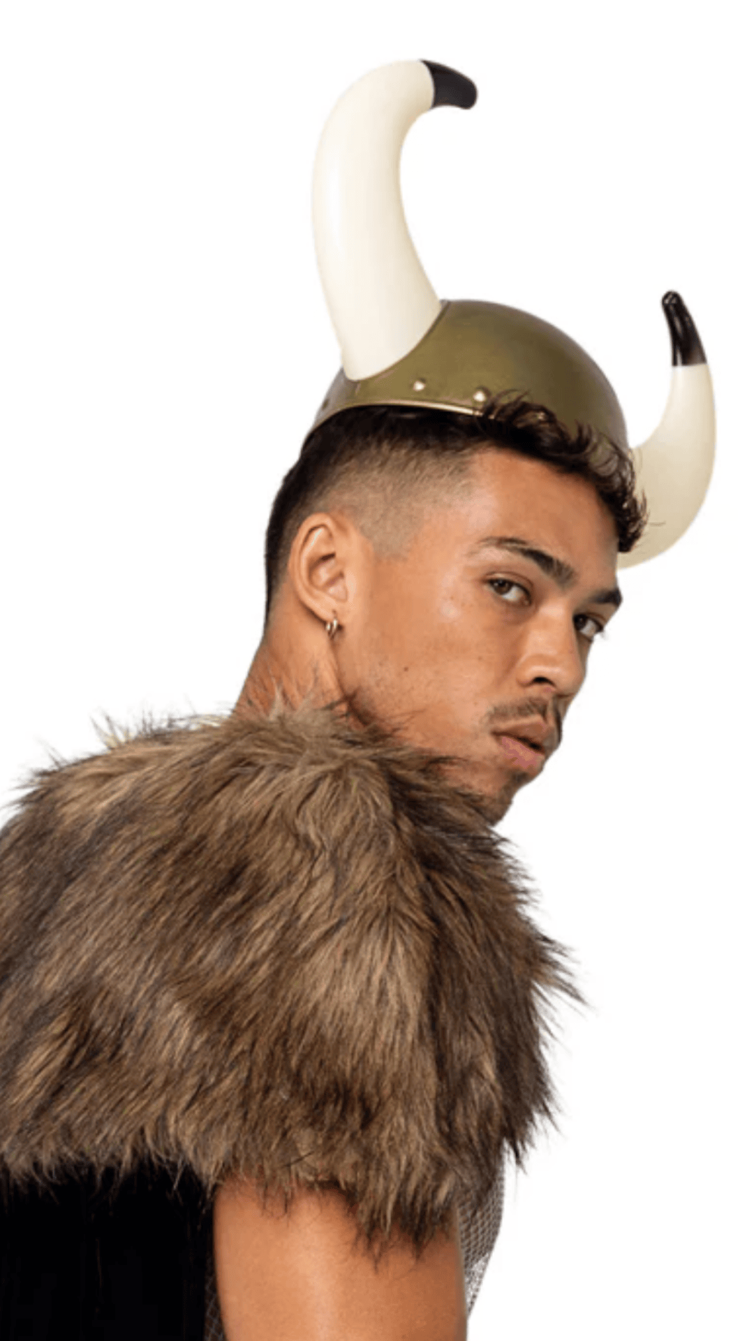 Naughty Kitten Clothing Viking Hat Side View Halloween Costume Accessories