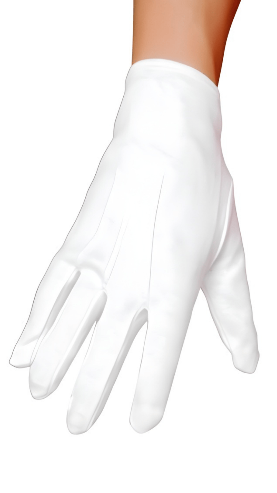 Naughty Kitten Halloween Costume Accessories White Gloves Front View
