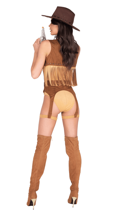 Naughty Kitten Clothing Wild Western Babe Costume Rear View Halloween Clothing