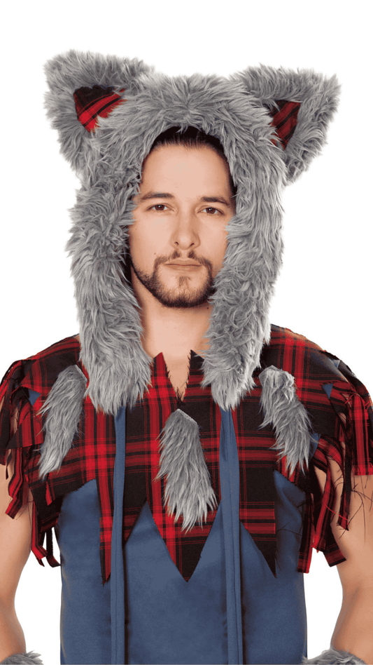 Naughty Kitten Halloween Costume Accessories Wolf Hoodie Front View