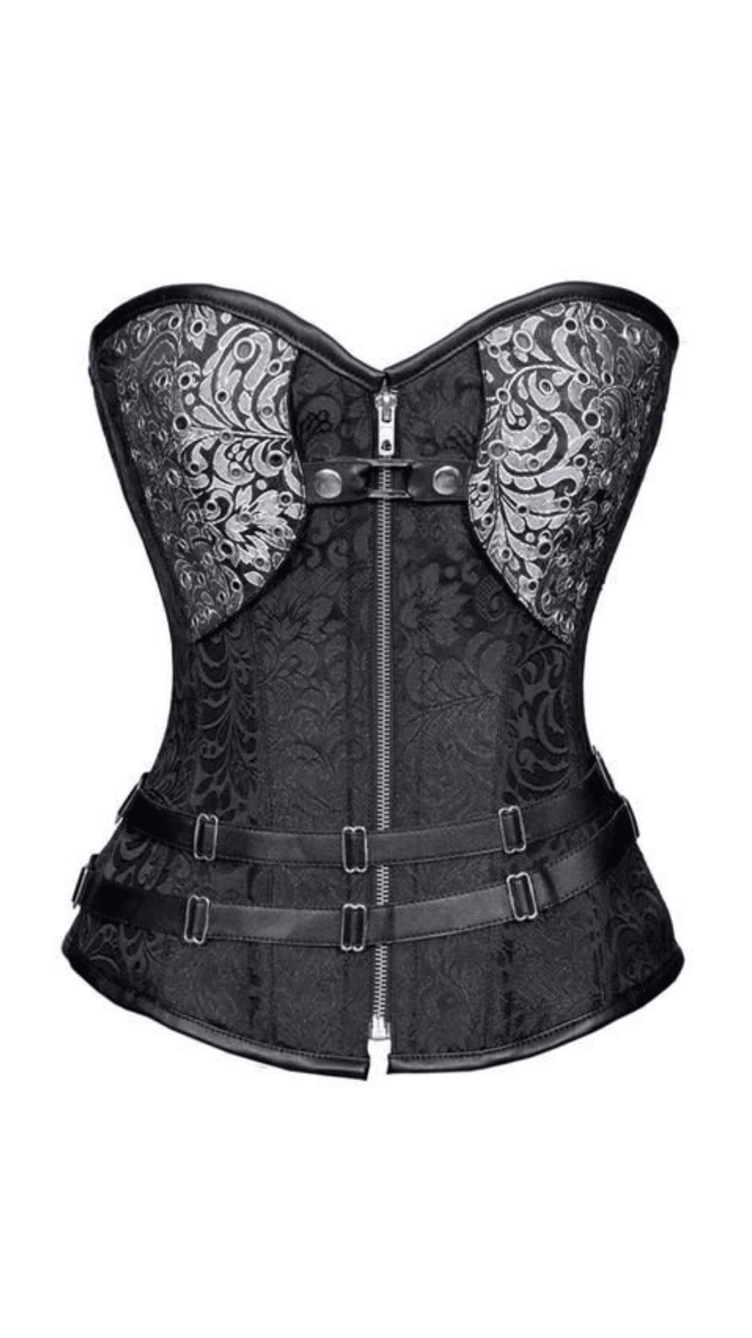 Naughty Kitten Clothing Zara Gothic Brocade Corset Front View