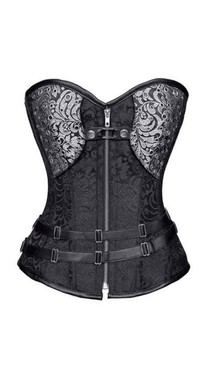 Naughty Kitten Clothing Zara Gothic Brocade Corset Front View