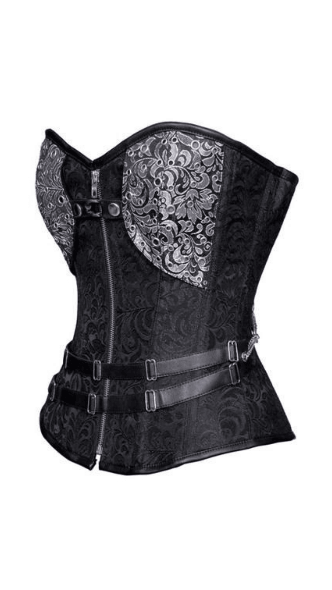 Naughty Kitten Clothing Zara Gothic Brocade Corset Side View