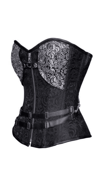 Naughty Kitten Clothing Zara Gothic Brocade Corset Side View