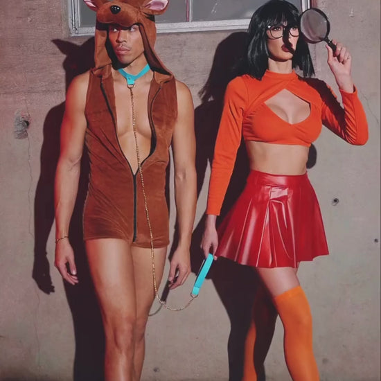 Naughty Kitten Clothing Mystery Solving Babe Costume Velma Halloween Costume Couple Costume front View Video