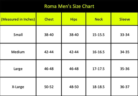 Naughty Kitten Men's size Chart
