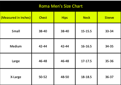 Naughty Kitten Men's Size Chart